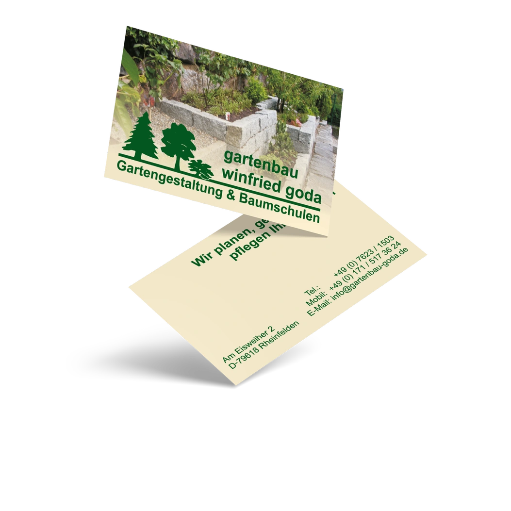 Edle Visitenkarten mit Veredelung